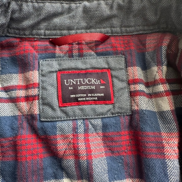 Untuckit men's blue shirt jacket size medium - Picture 3 of 3